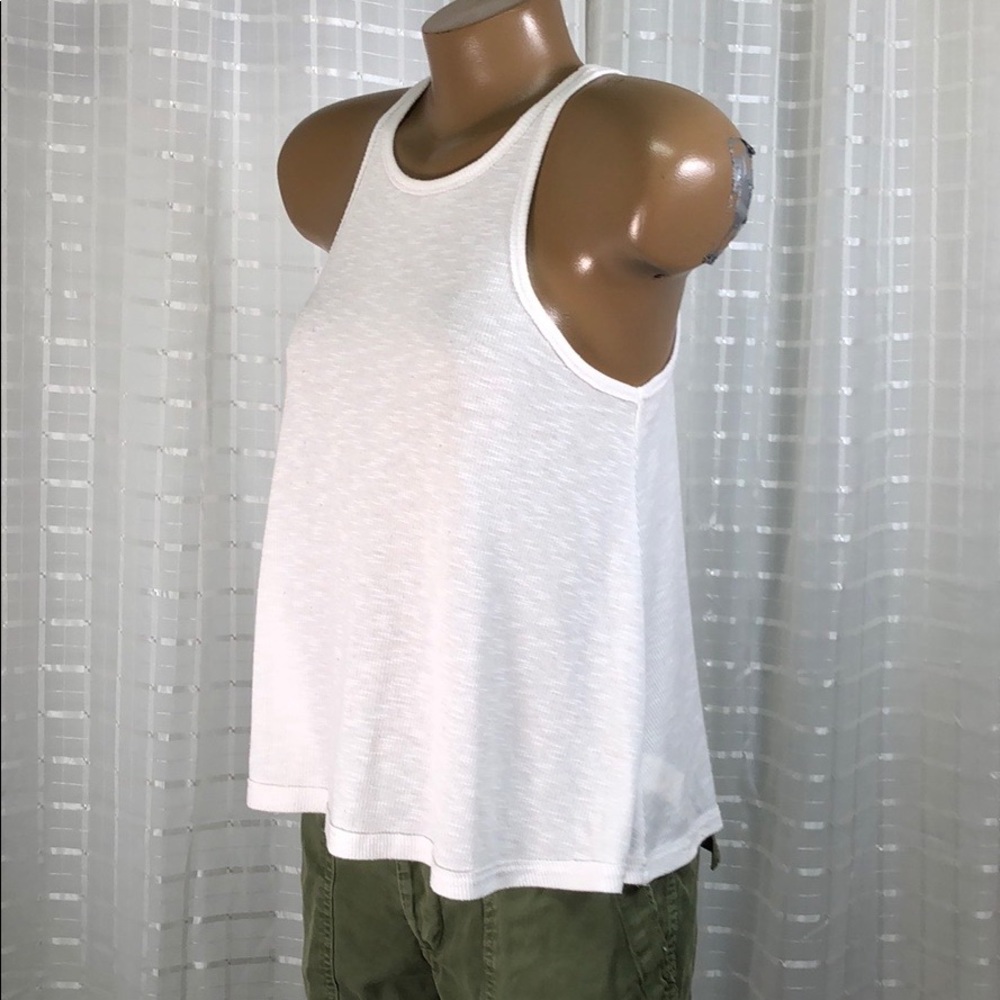 Free People White Racetrack Rib tank M/M - Picture 5 of 11